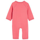 Baby Girls Pink Logo Romper, 2, hi-res