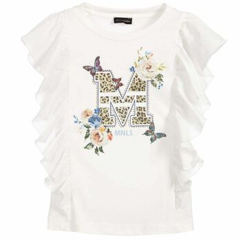 Girls White Logo T-Shirt