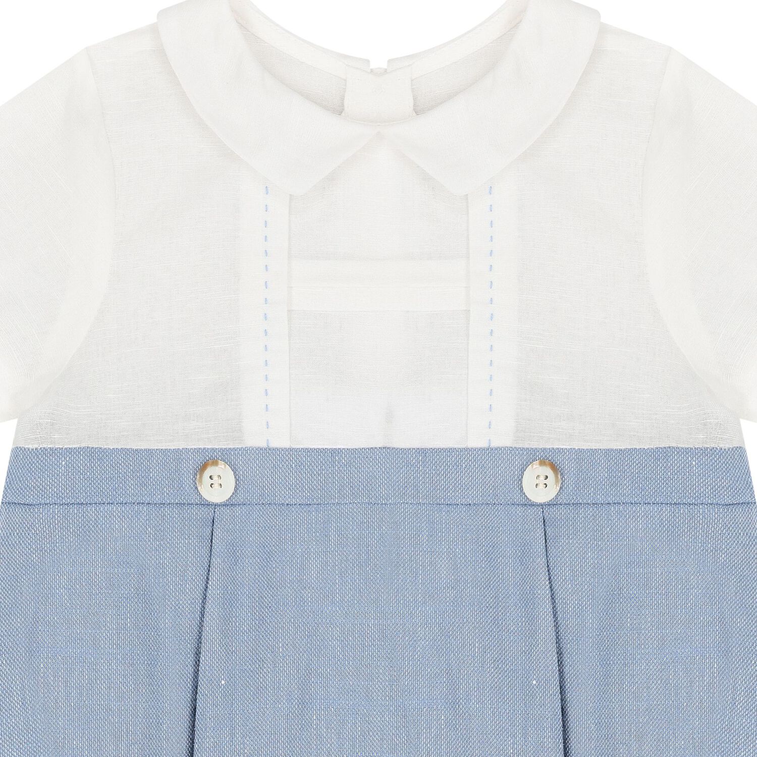 Baby Boys White & Blue Romper, 2, hi-res image number null