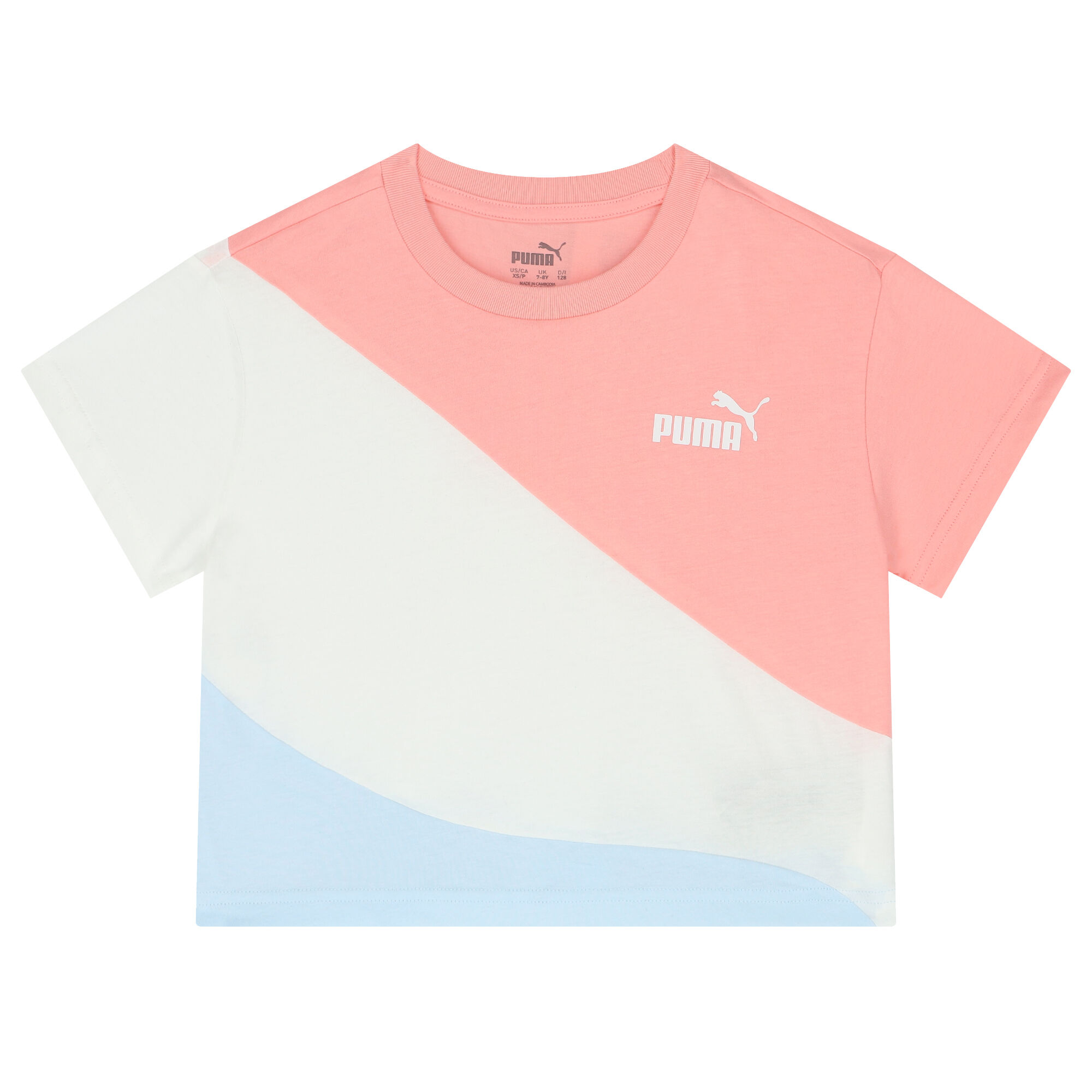 Pink and white puma shirt new arrivals