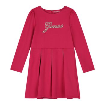 Girls Pink Logo Dress