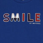 Younger Boys Blue Logo Long Sleeve Top, 3, hi-res