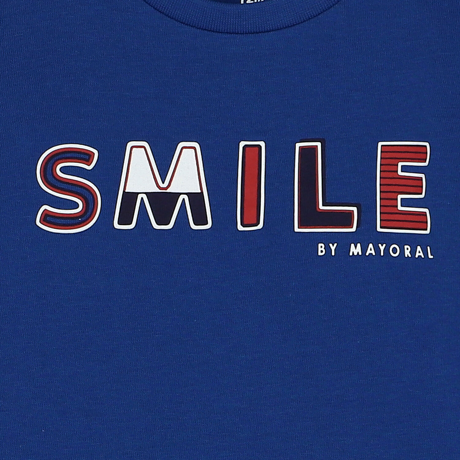 Younger Boys Blue Logo Long Sleeve Top, 3, hi-res