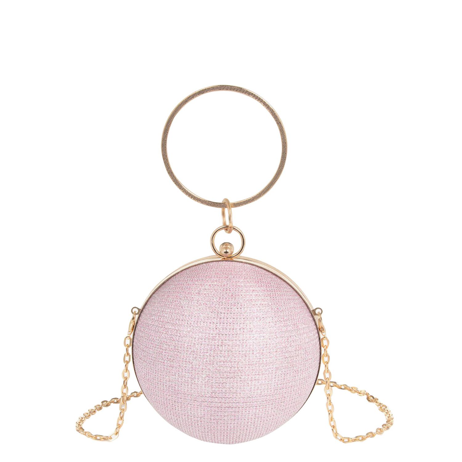Girls Pink & Gold Ball Bag, 1, hi-res image number null