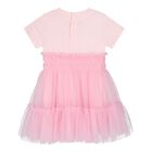 Baby Girls Pink Logo Tulle Dress Set, 1, hi-res