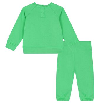 Younger Boys Green Animals Tracksuit