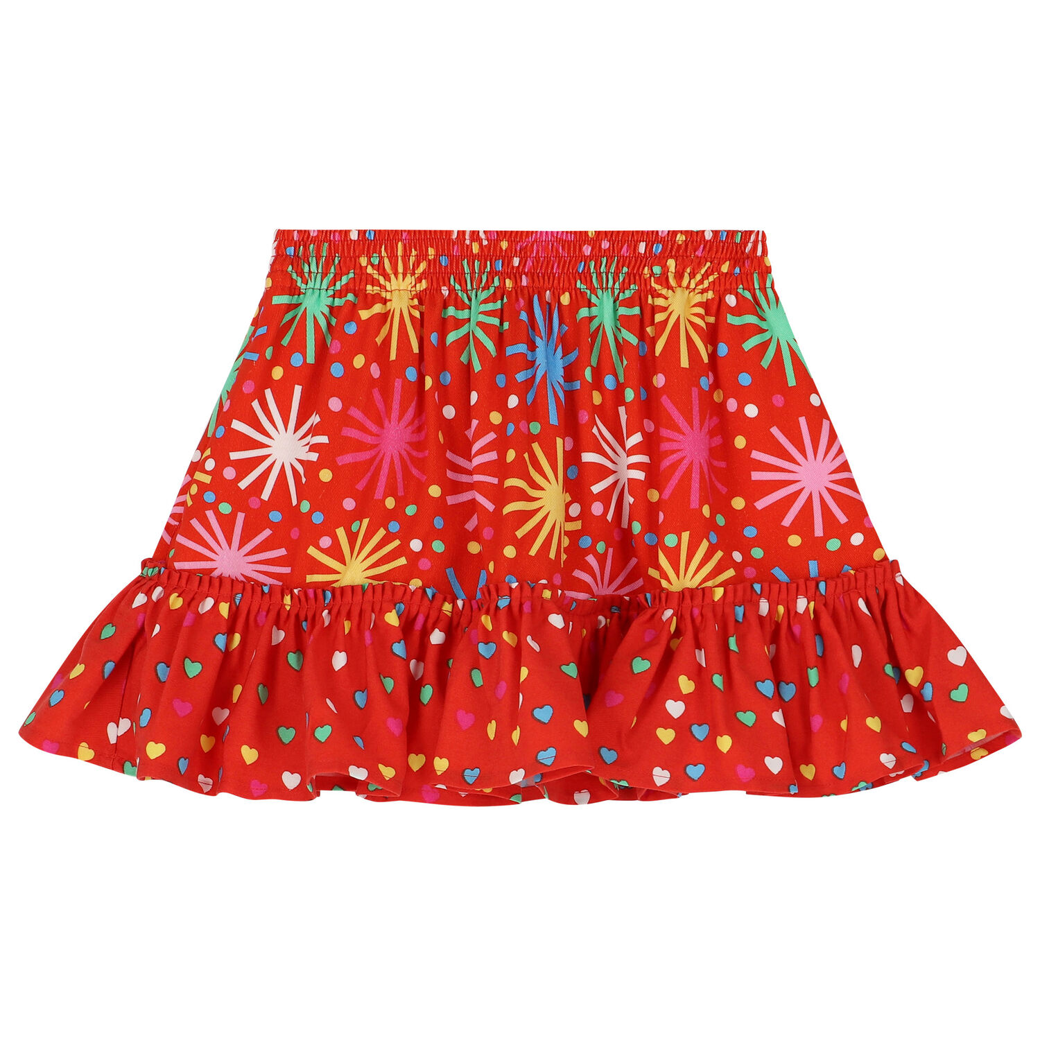 تنورة بنات باللون الاحمر, 1, hi-res