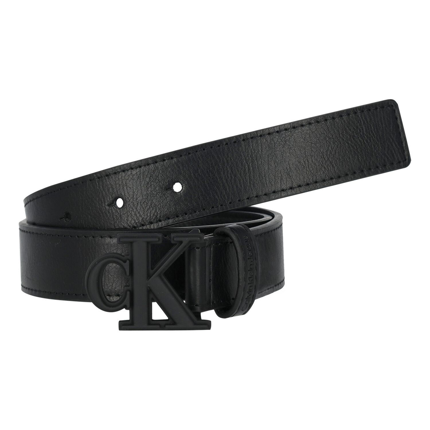 Boys Black Logo Leather Belt, 1, hi-res image number null