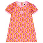 Younger Girls Orange Logo Dress, 1, hi-res