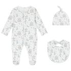 Baby Boys Blue & White Carousel Babygrow Gift Set (3 Piece), 1, hi-res