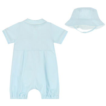 Baby Boys Blue Romper Set
