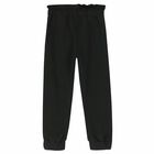 Girls Black Logo Joggers, 1, hi-res