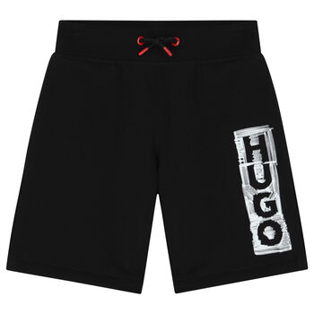 Boys Black Logo Shorts