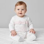 Baby Girls Pink Floral Babygrow, 1, hi-res