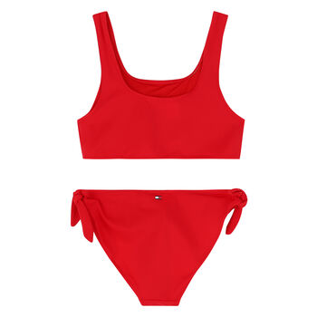 Girls Red Logo Bikini