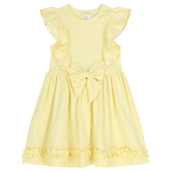 Girls Yellow Ruffle Dress