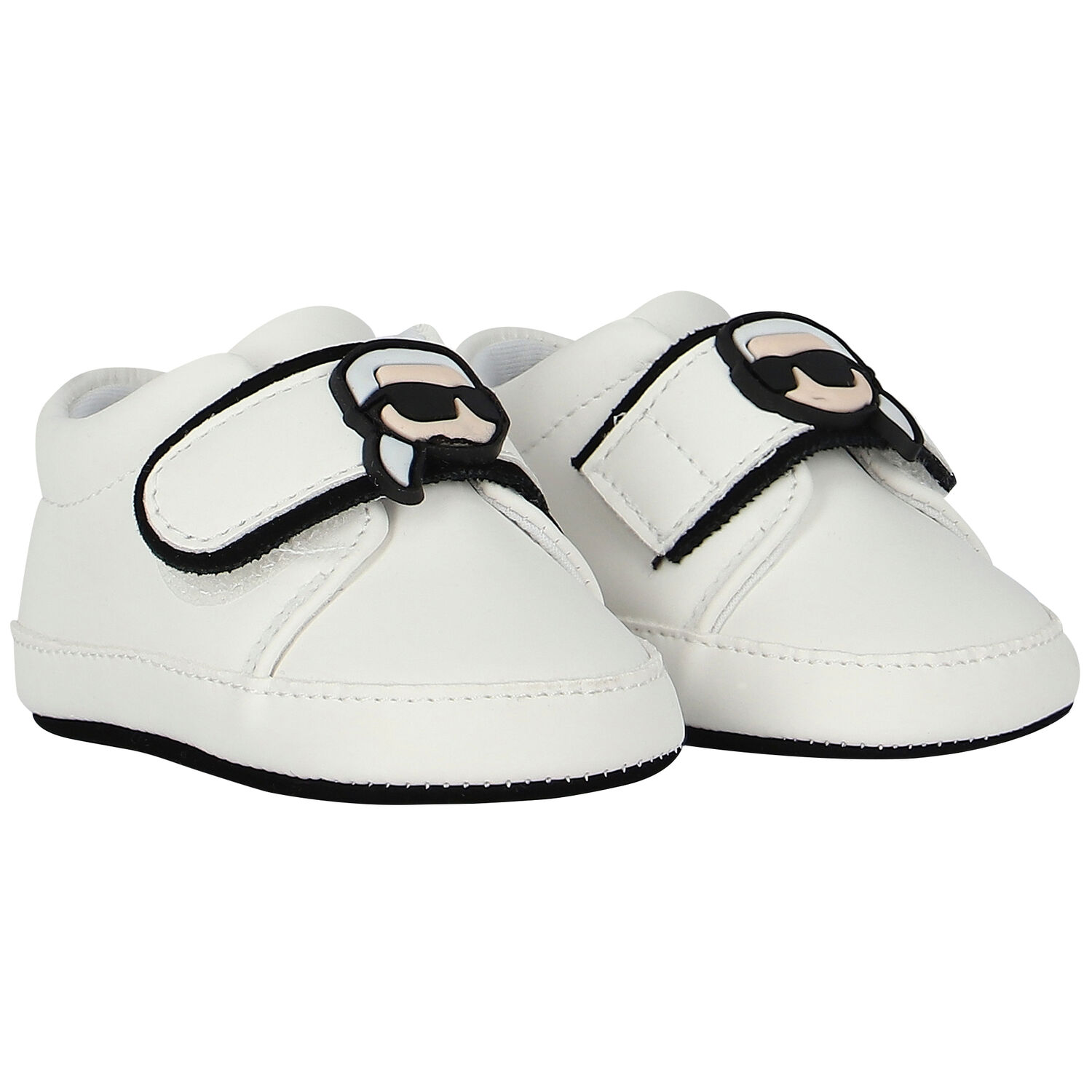 Baby Boys Ivory Leather Pre Walker Shoes, 1, hi-res image number null