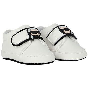 Baby Boys Ivory Leather Pre Walker Shoes