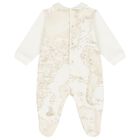 Ivory & Beige Geo Map Babygrow, 1, hi-res