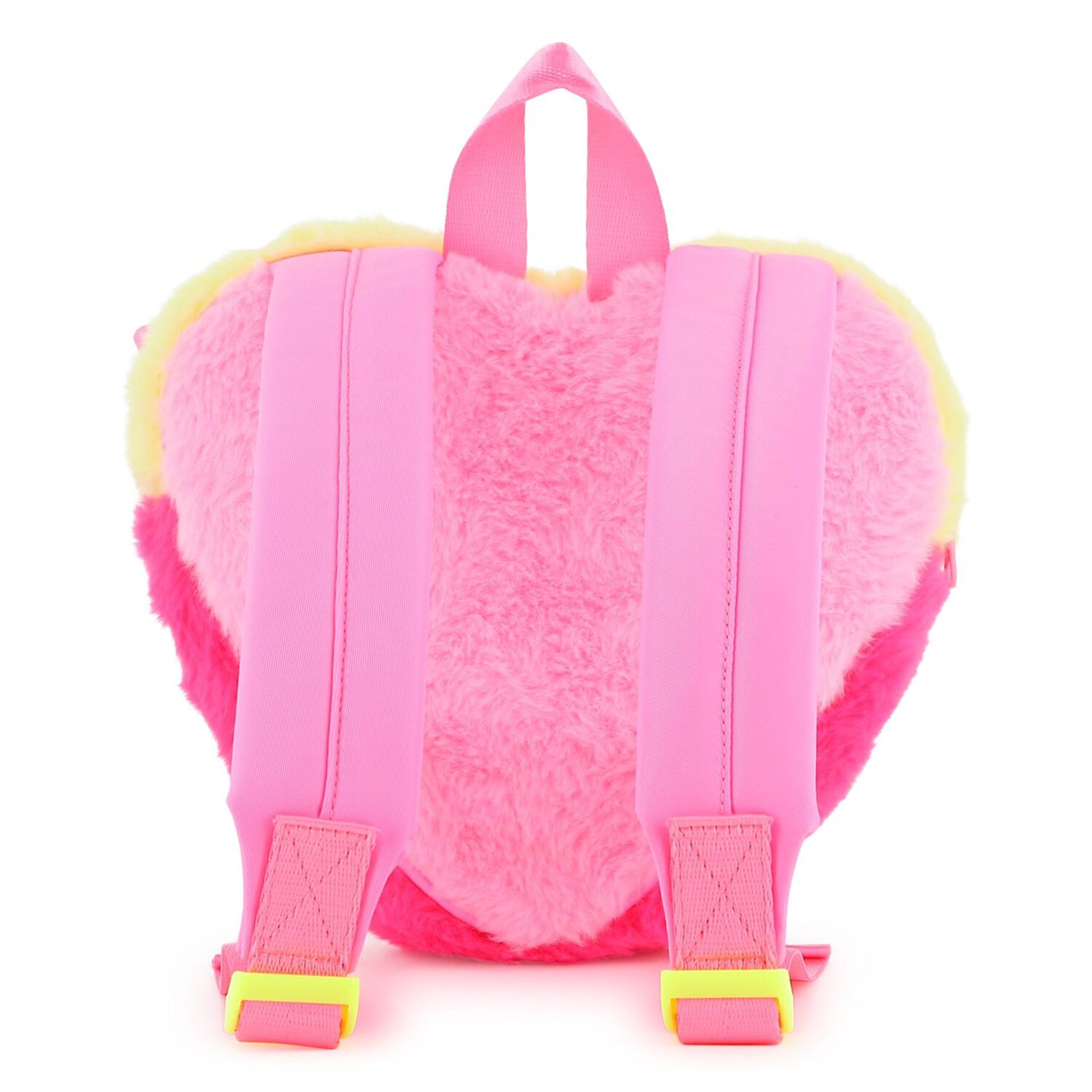 Girls Pink Heart Iridescent Backpack ( 22cm ), 1, hi-res