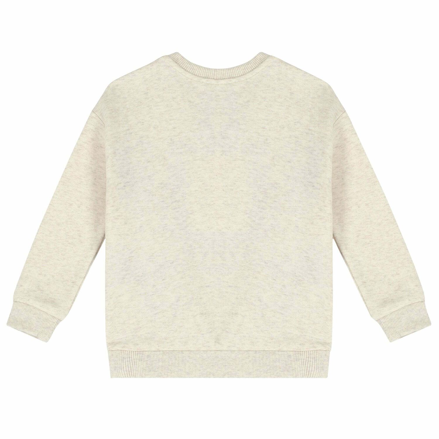 سويت شيرت بطبعة نمر باللون البيج للبنات, 1, hi-res