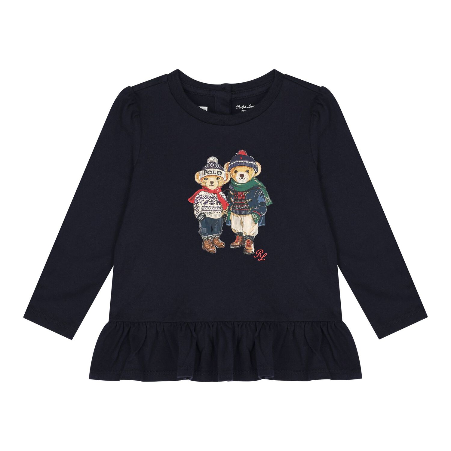 Baby Girls Navy Blue & Ivory Polo Bear Leggings Set, 1, hi-res image number null