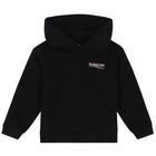 Black Logo Hooded Top, 1, hi-res
