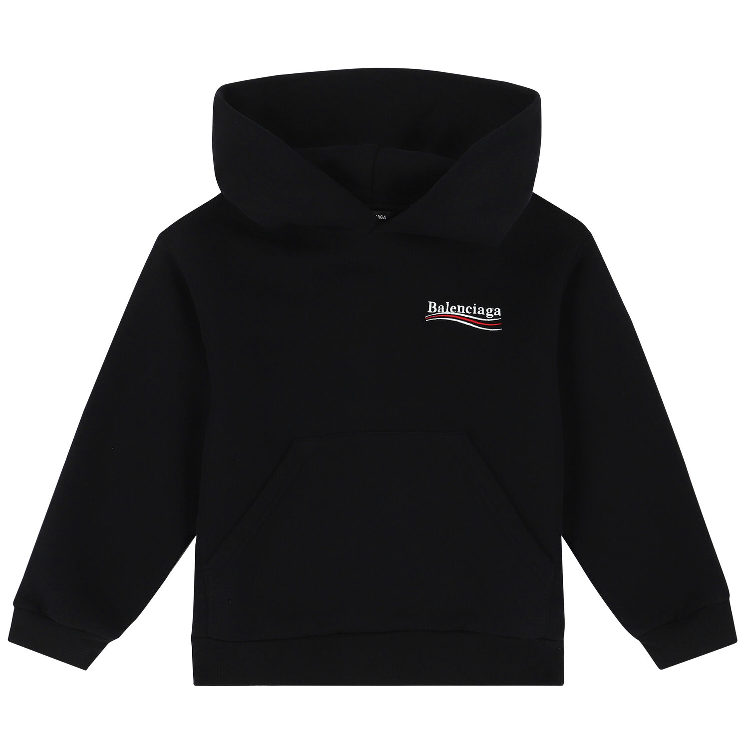 Black Logo Hooded Top, 1, hi-res