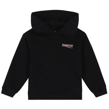 Black Logo Hooded Top