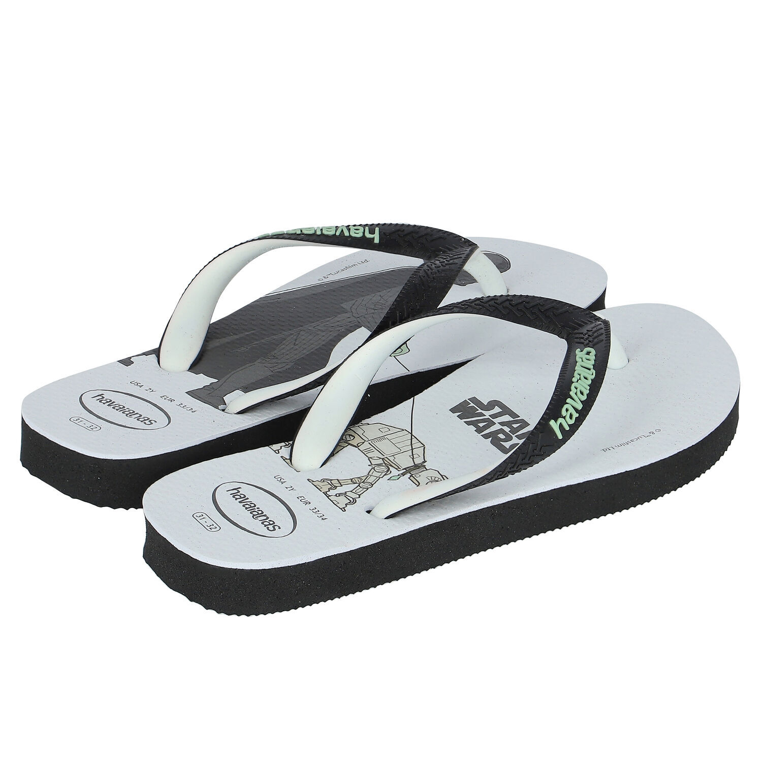 Boys White Star Wars Flip Flops, 1, hi-res image number null
