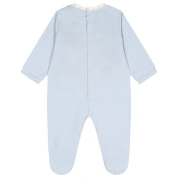 Baby Boys Blue Logo Babygrow