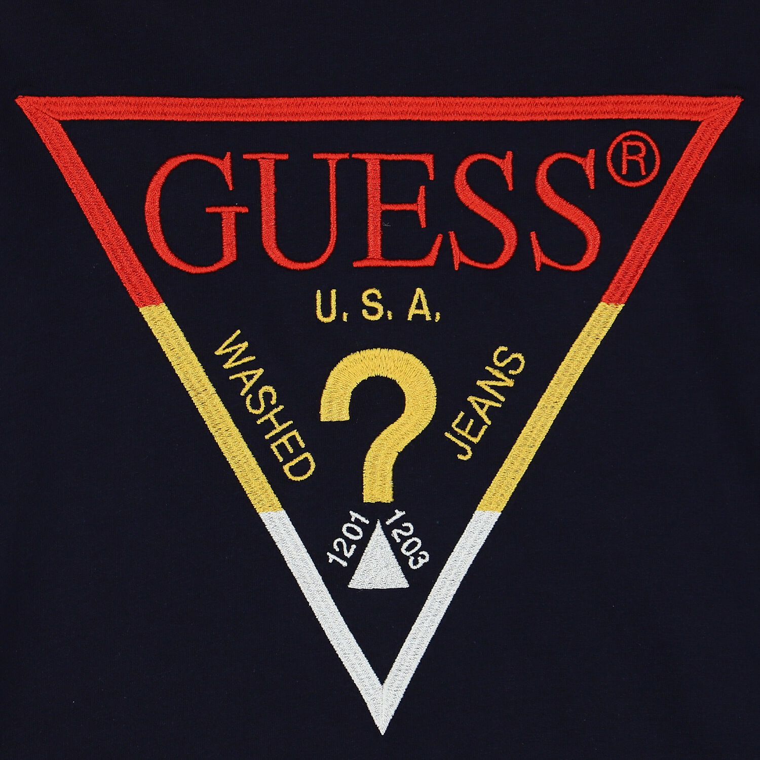 Boys Navy Blue Logo Long Sleeve Top, 1, hi-res