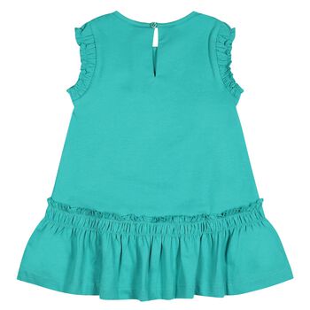 Younger Girls Green Butterfly Dress