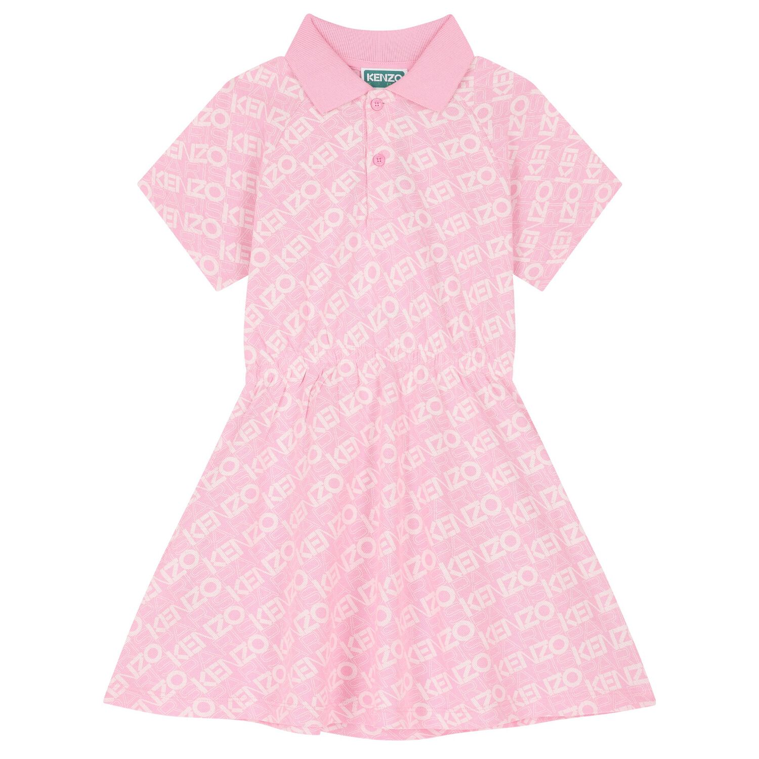 Girls Pink Logo Polo Dress, 1, hi-res image number null