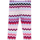 Younger Girls Purple & Pink Zigzag Leggings, 1, hi-res