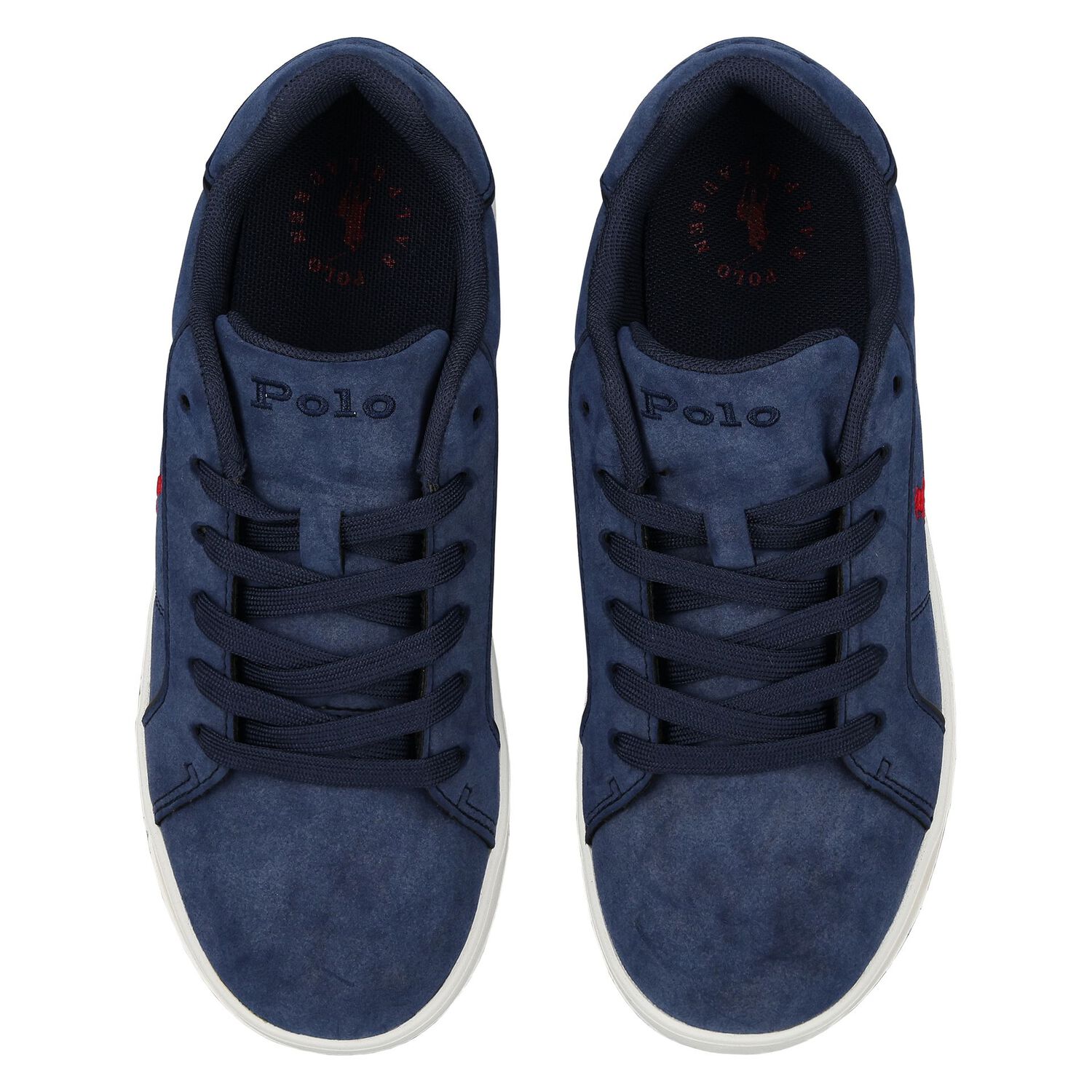 Boys Navy Blue Logo Trainers, 1, hi-res