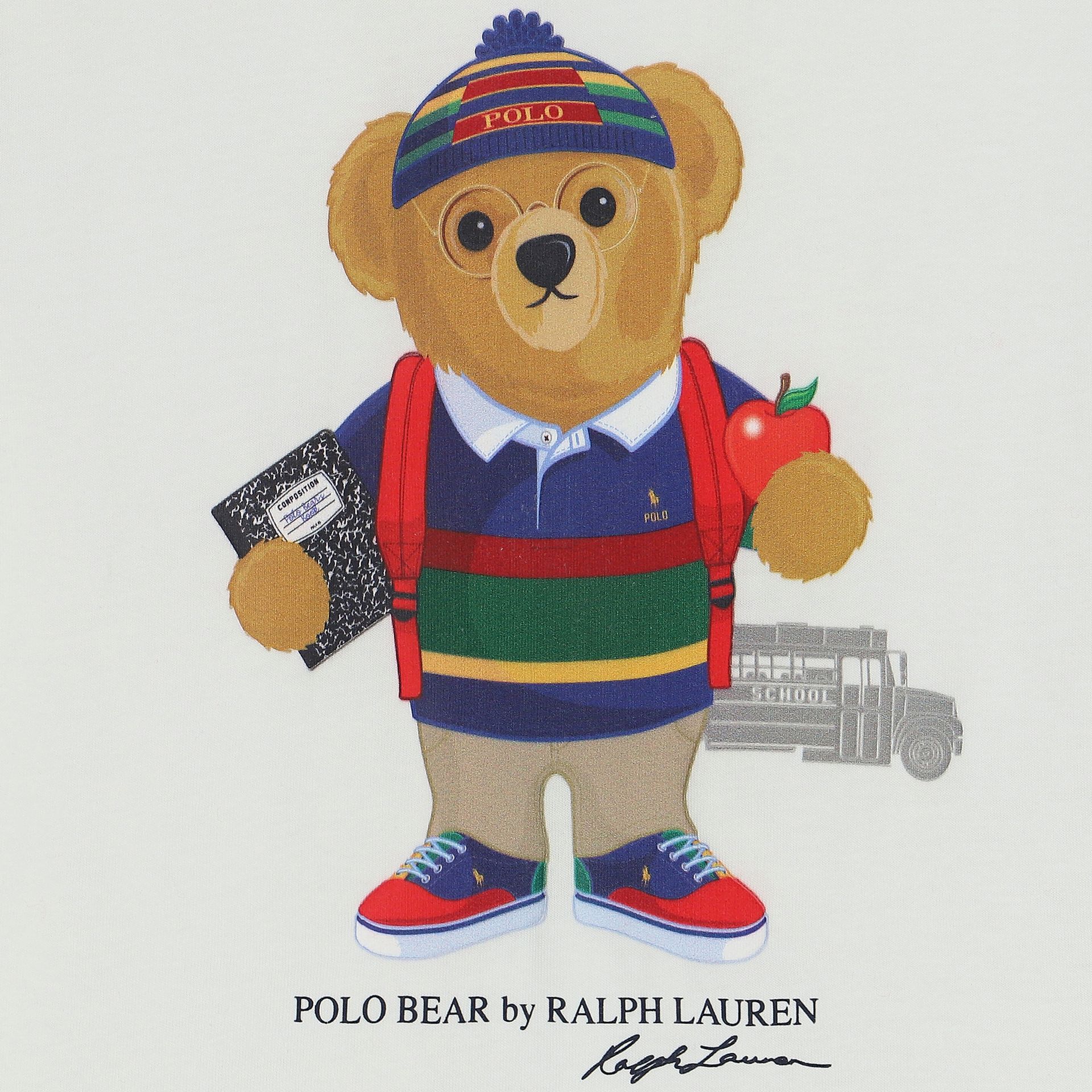 Ralph Lauren Boys White Polo Bear T Shirt Junior Couture UAE