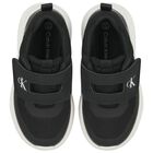 Black Mesh Logo Trainers, 1, hi-res