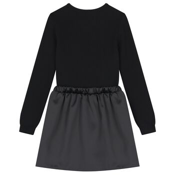 Girls Black Logo Dress