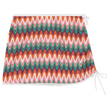 Girls Multi-Coloured Zig-Zag Crochet Skirt