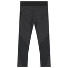 بنطال ليجنز أسود بشعار للبنات, 1, hi-res