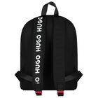 Boys Black Logo Backpack, 1, hi-res
