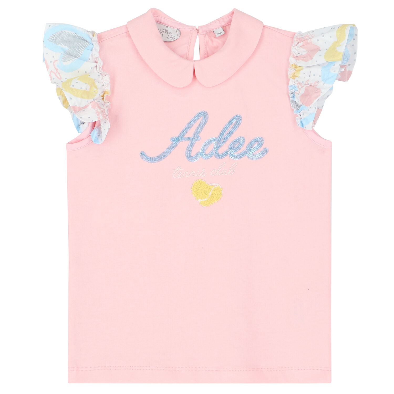 Girls Pink & White Logo Skirt Set, 1, hi-res