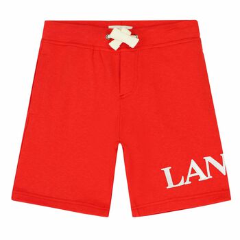 Boys Red Logo Shorts