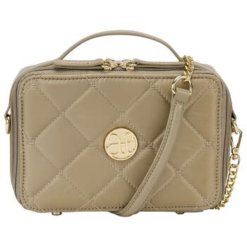 Girls Beige Quilted Handbag