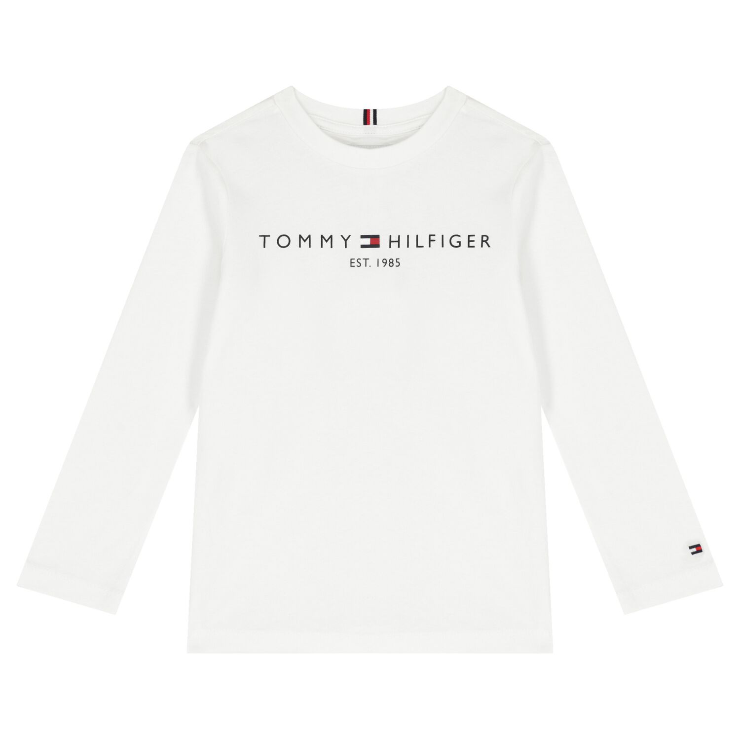 White Logo Long Sleeve Top, 1, hi-res image number null