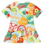 Girls Multi-Coloured Logo Fruits Dress, 1, hi-res