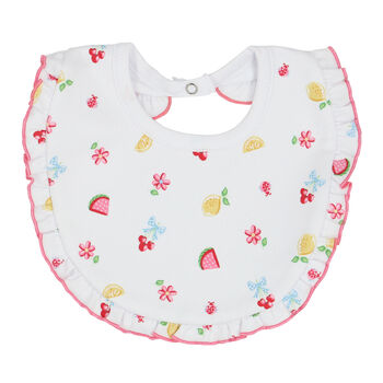 Baby Girls White Tropical Dreams Bib