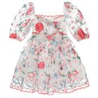 فستان تول مطرز باللون العاجي و الوردي للبنات , 1, hi-res