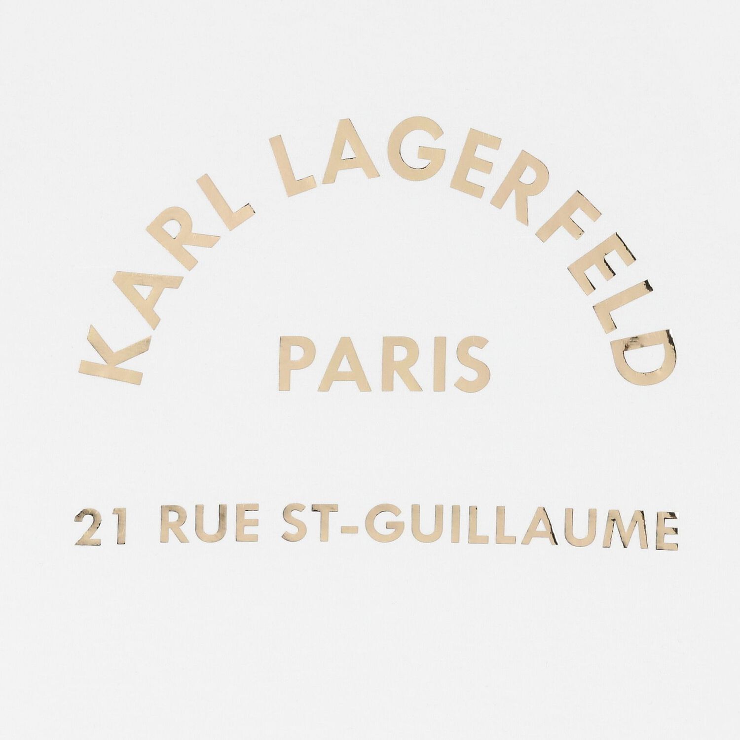 تي شيرت بنات بالشعار باللون الأبيض والذهبي, 1, hi-res image number null